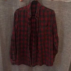 Red Acid Wash Flannel